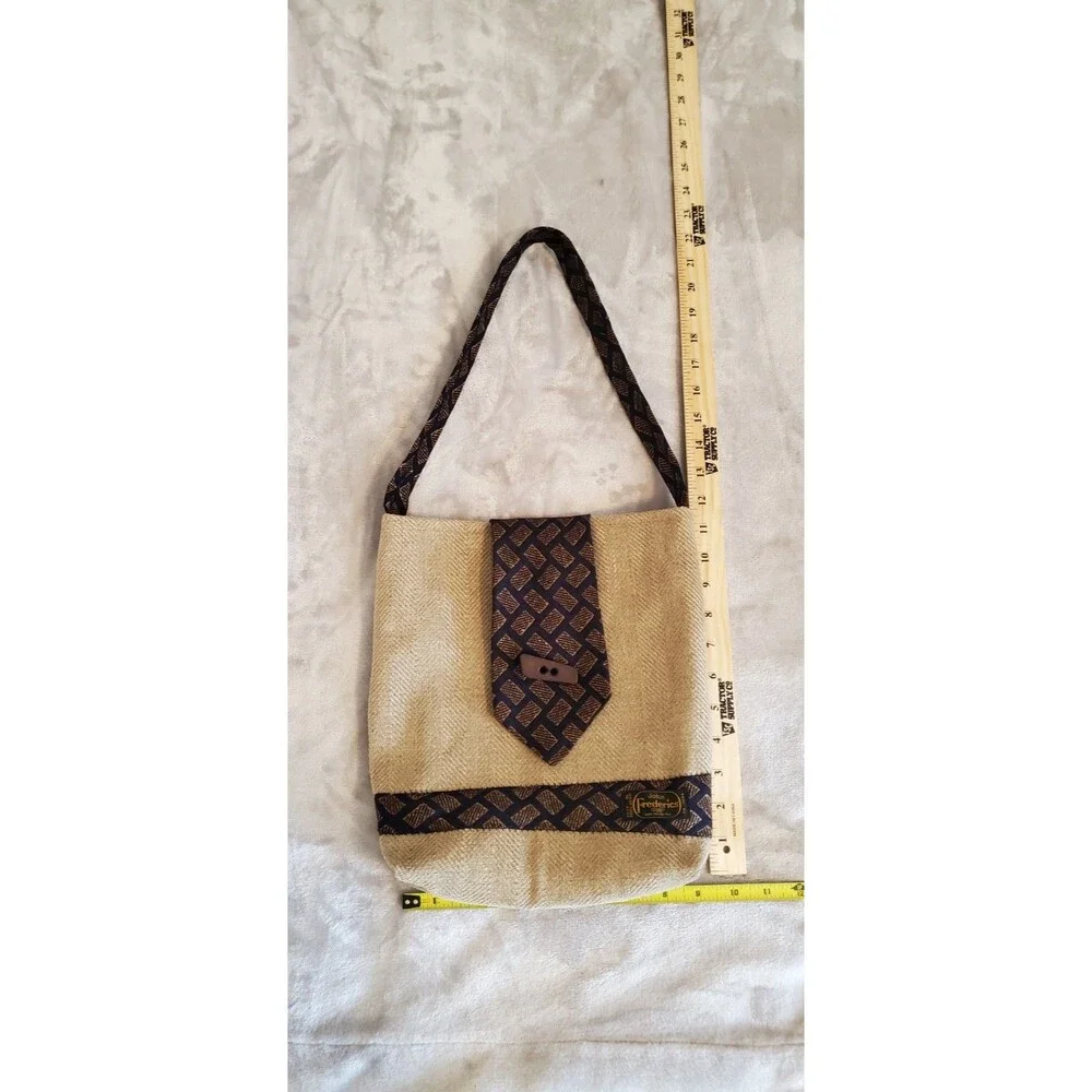 Handmade Upcycled Silk Tie Women's Shoulderbag Tote